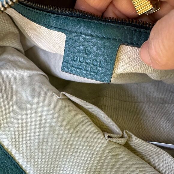 Gucci Green Shoulder Bag with Gold Hardware - Picture 11 of 12